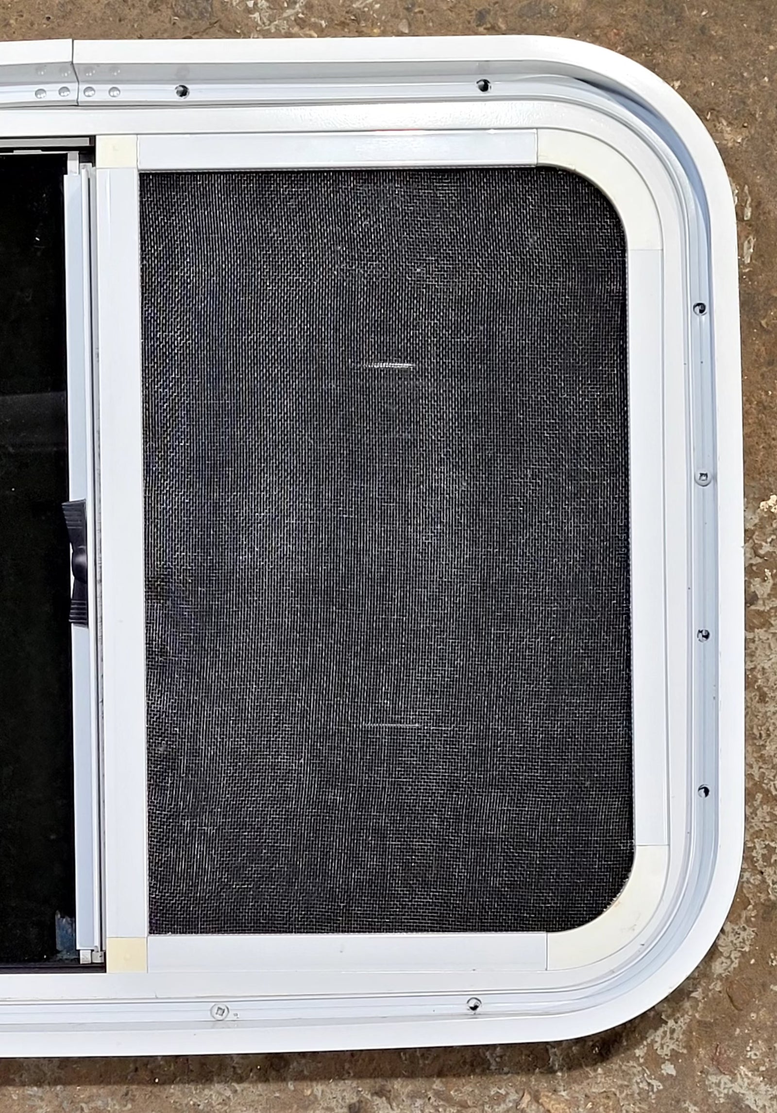Used White Radius Opening Window : 23 1/2