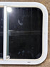 Used White Radius Opening Window : 23 1/2" W x 17 1/2" H x 1 1/4" D - Young Farts RV Parts