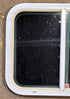 Used White Radius Opening Window : 23 1/2" W x 17 1/2" H x 1 1/4" D - Young Farts RV Parts