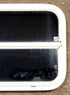 Used White Radius Opening Window : 23 1/2" W x 17 1/2" H x 1 1/2" D - Young Farts RV Parts