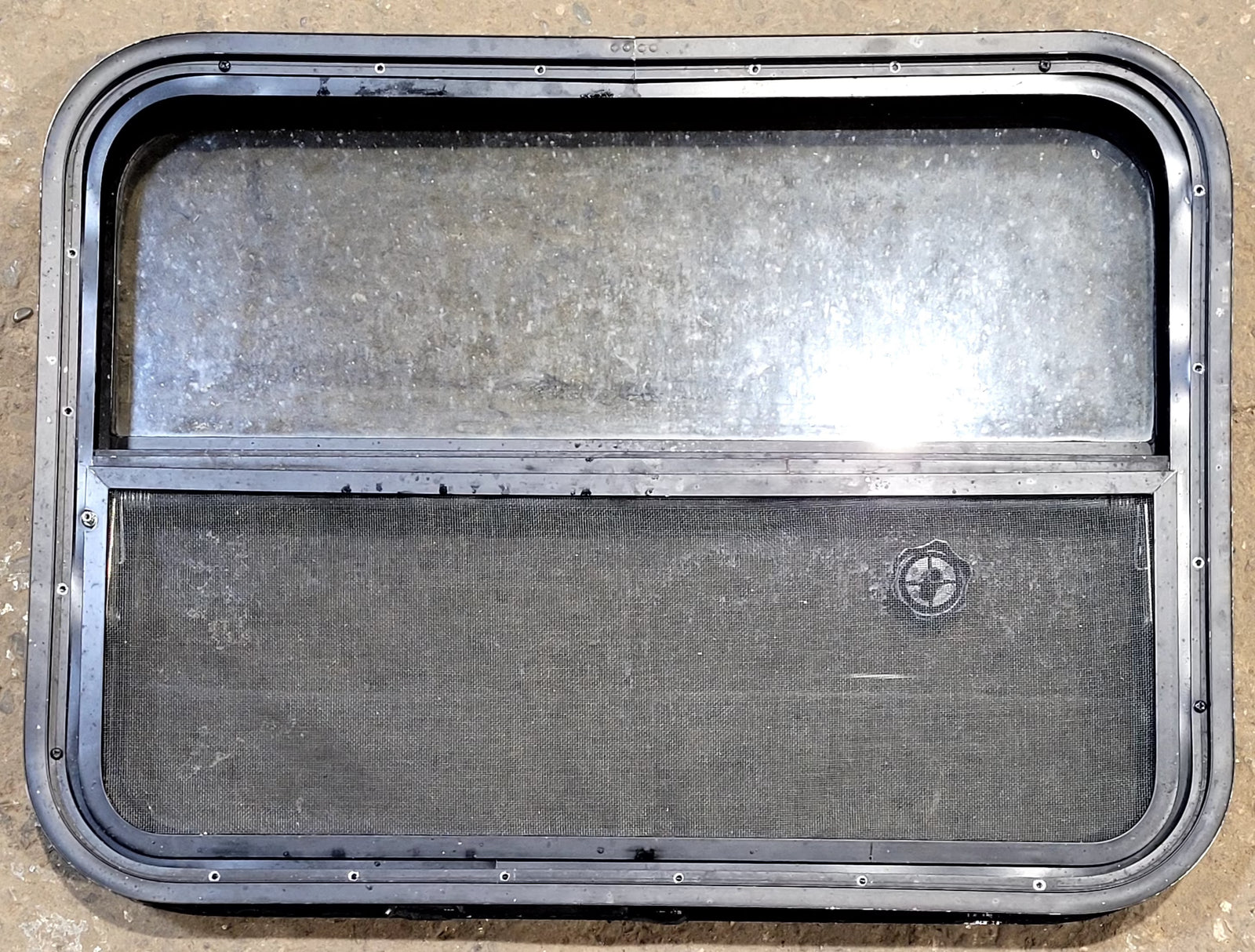 Used Black Radius Opening Window : 29 1/4