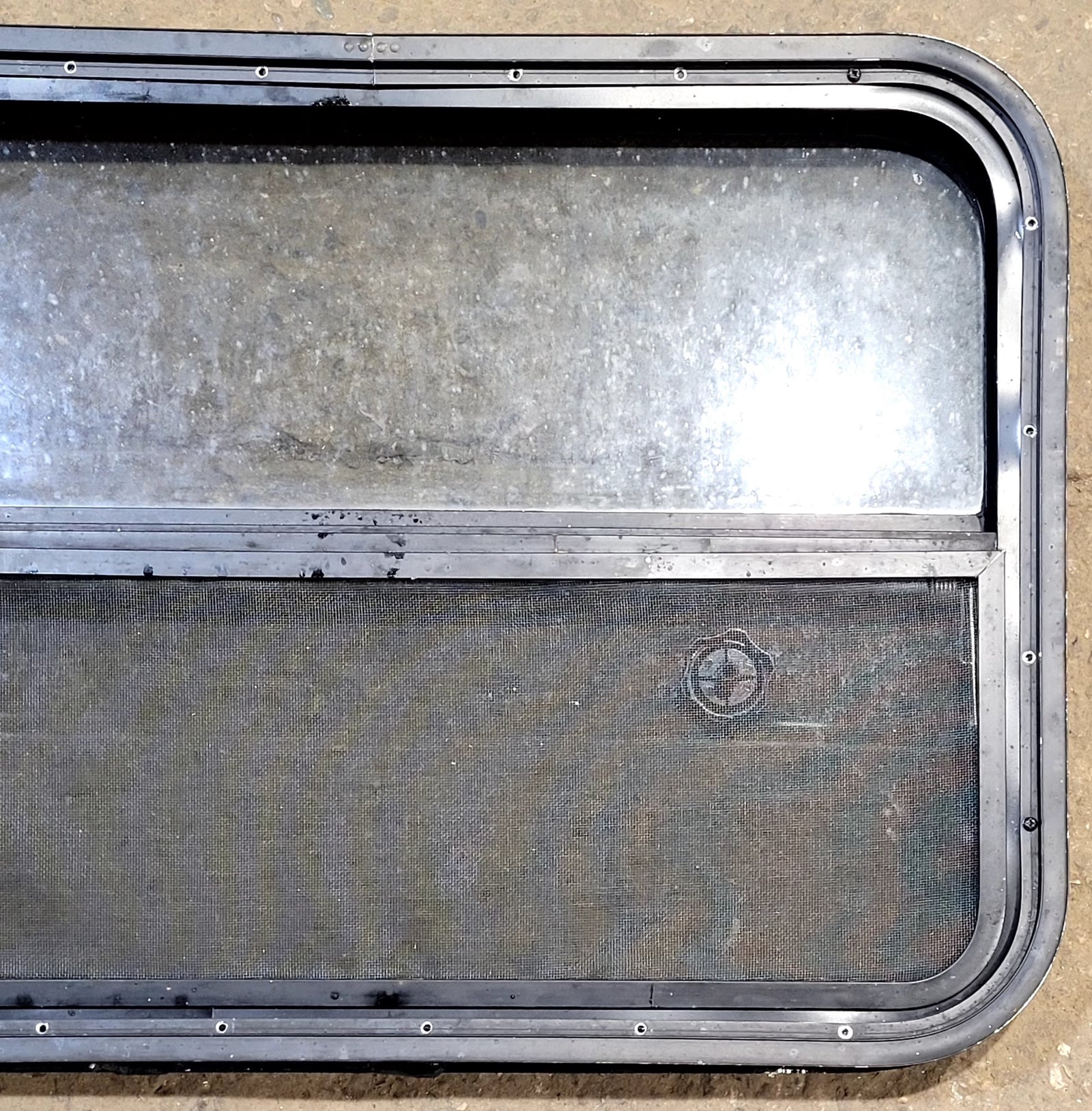 Used Black Radius Opening Window : 29 1/4