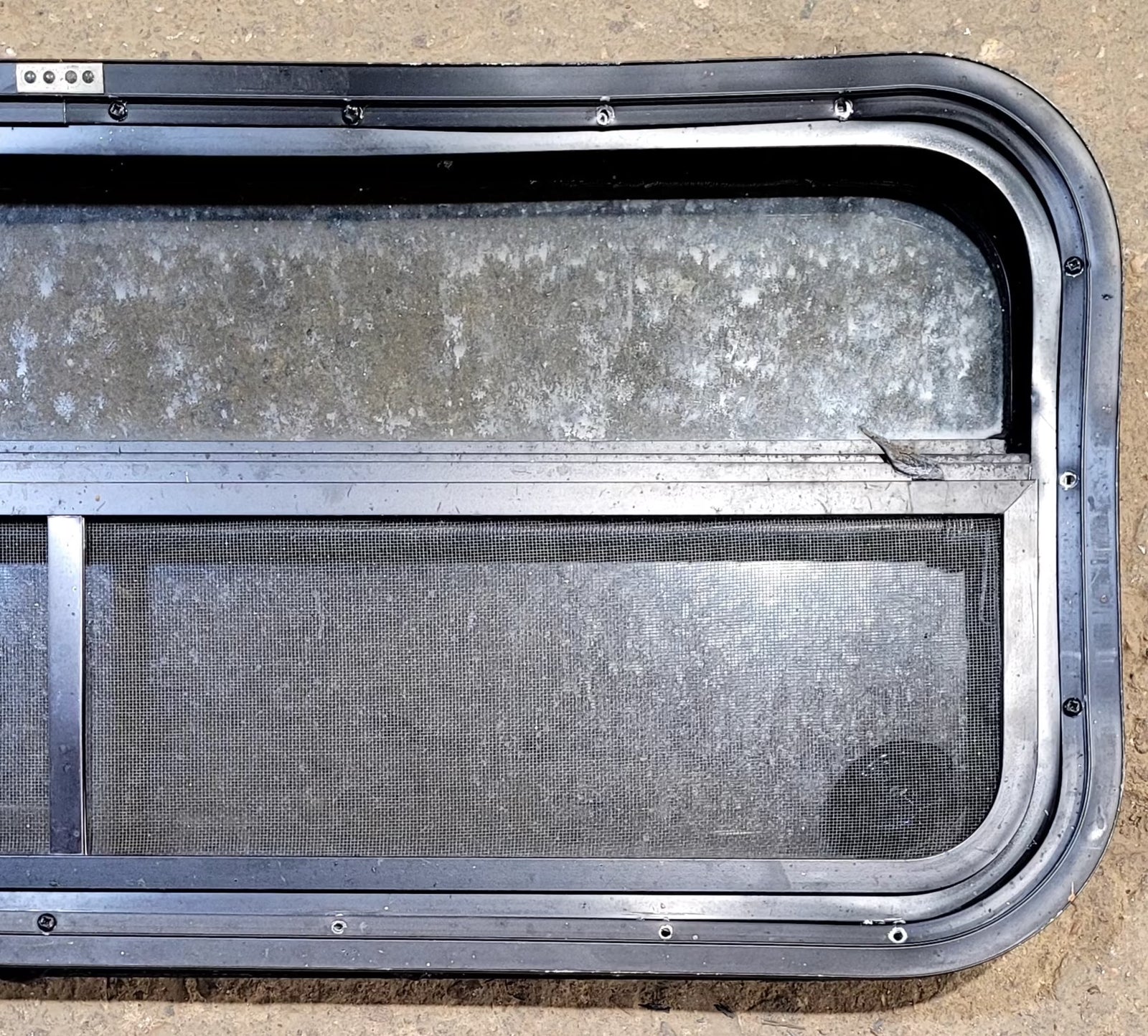 Used Black Radius Opening Window : 35 1/4