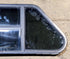 Used Slanted Black Radius Opening Window : 35 1/2" W x 14 3/4" H x 1 1/8" D - Young Farts RV Parts