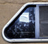 Used Slanted Black Radius Opening Window : 35 1/2" W x 14 3/4" H x 1 1/8" D - Young Farts RV Parts