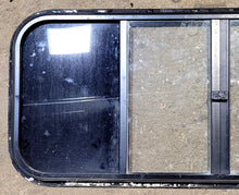 Load image into Gallery viewer, Used Black Radius Opening Window : 40 3/4&quot; W x 16 3/4&quot; H x 3/4&quot; D - Truck Camper Front Slider