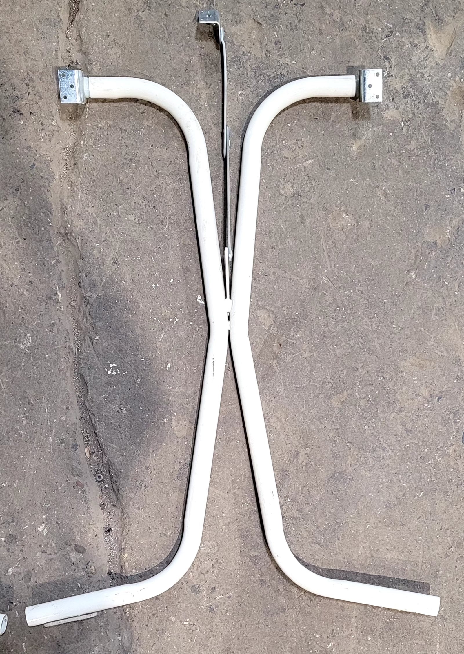 Used RV Folding Table Leg Set 27 3/4" H- OFF WHITE COLOR