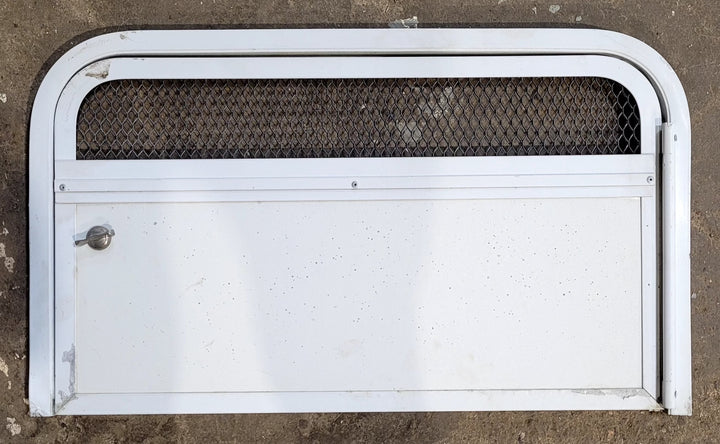 Used Radius Cornered Battery / Propane Cargo Door 22" x 13" x 3/4" D - Young Farts RV Parts