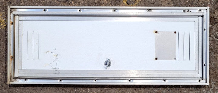 Used Square Cornered Battery/Propane Cargo Door 24 1/4" x 8 1/4" x 3/4" D - Young Farts RV Parts