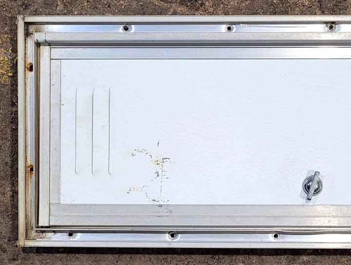 Used Square Cornered Battery/Propane Cargo Door 24 1/4" x 8 1/4" x 3/4" D - Young Farts RV Parts