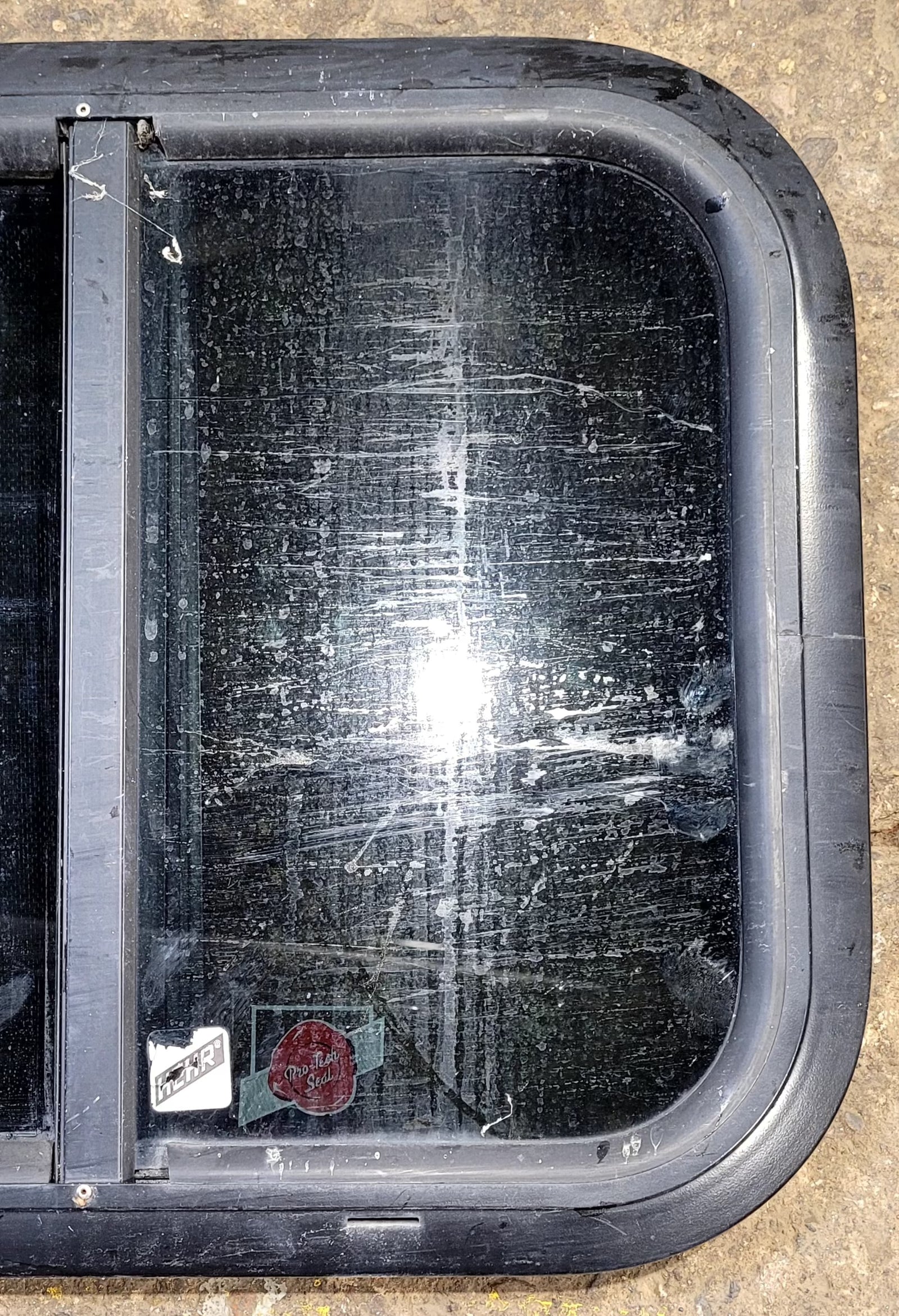 Used Black Radius Opening Window : 17 1/2