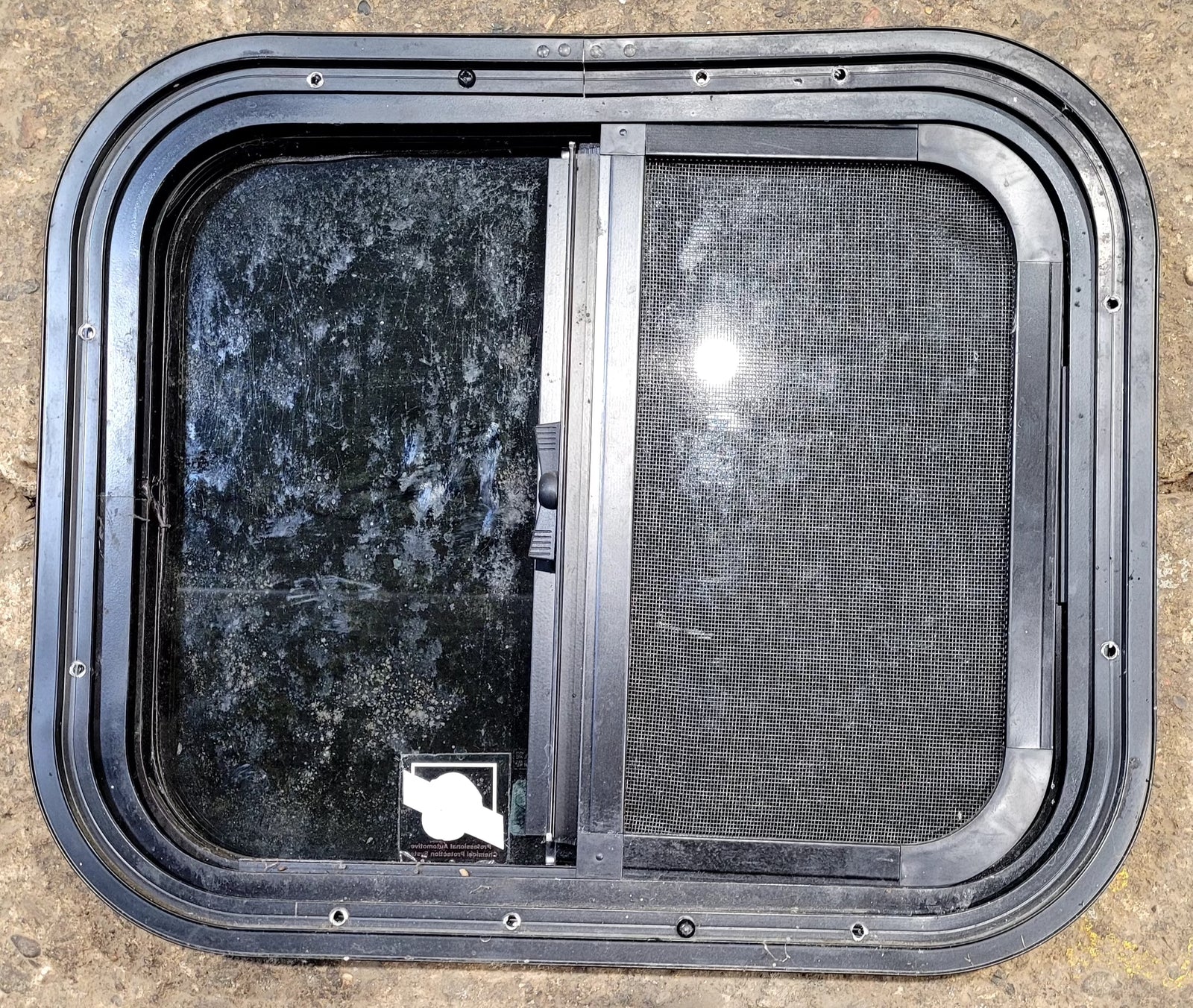 Used Black Radius Opening Window : 17 1/2