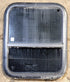 Used Black Radius Opening Window : 17 1/2" W x 21 1/2" H x 1 3/4" D - Young Farts RV Parts