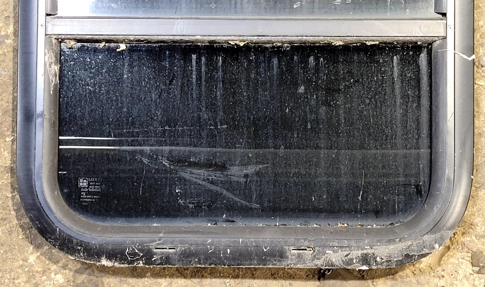 Used Black Radius Opening Window : 17 1/2