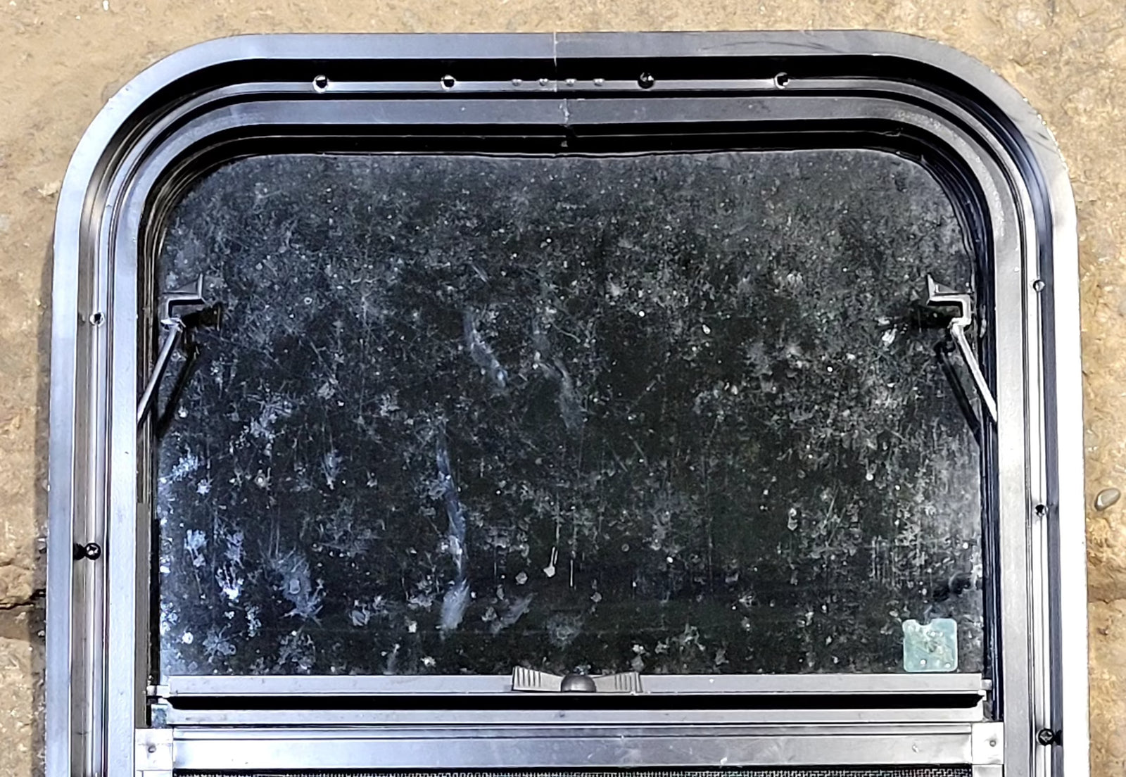 Used Black Radius Opening Window : 17 1/2