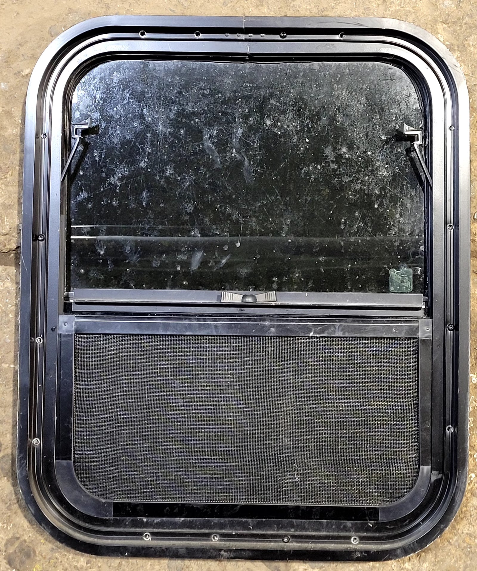 Used Black Radius Opening Window : 17 1/2