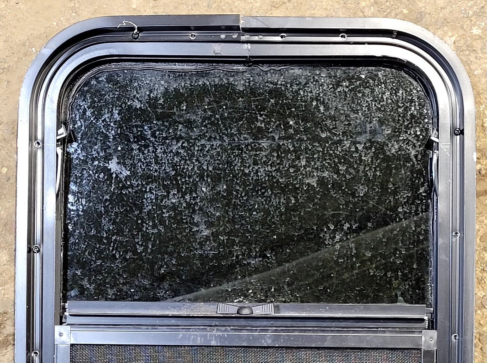 Used Black Radius Opening Window : 17 1/2