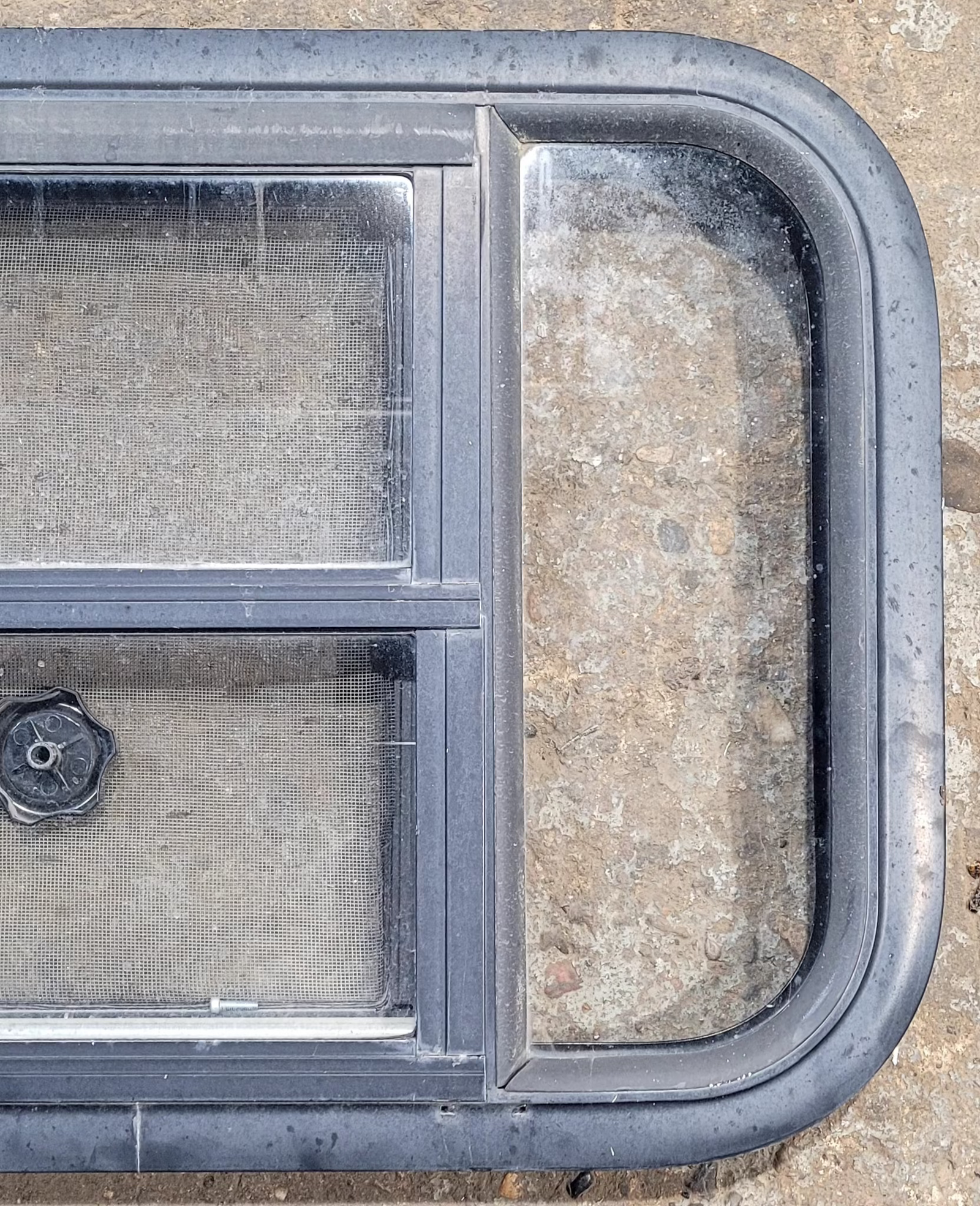 Used Black Radius Opening Window : 23 1/4