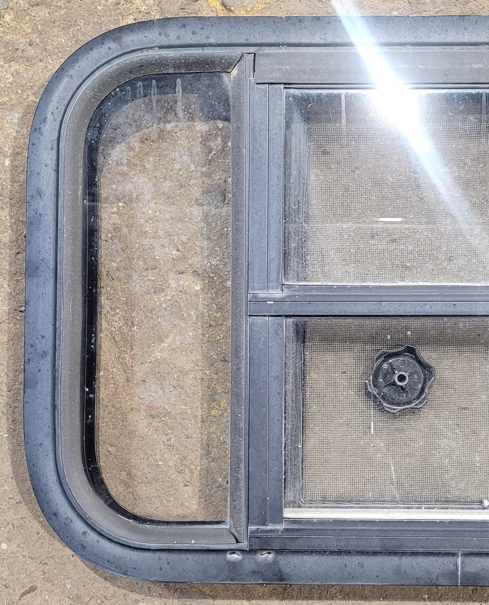 Used Black Radius Opening Window : 23 1/4