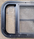 Used Black Radius Opening Window : 23 1/4" W x 15 1/4" H x 1 3/4" - Young Farts RV Parts