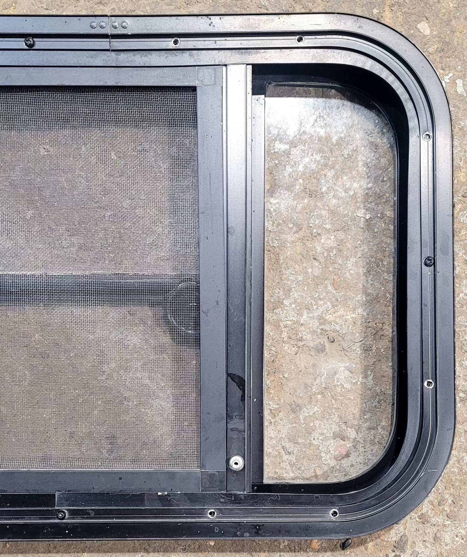 Used Black Radius Opening Window : 23 1/4