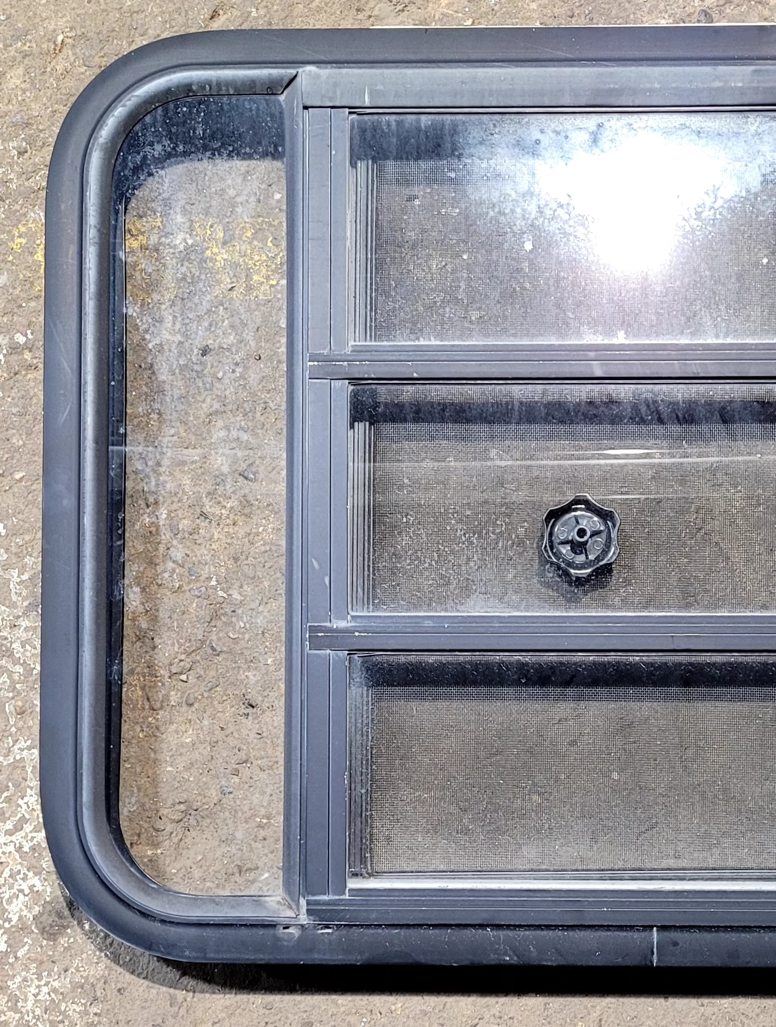 Used Black Radius Opening Window : 29 1/4