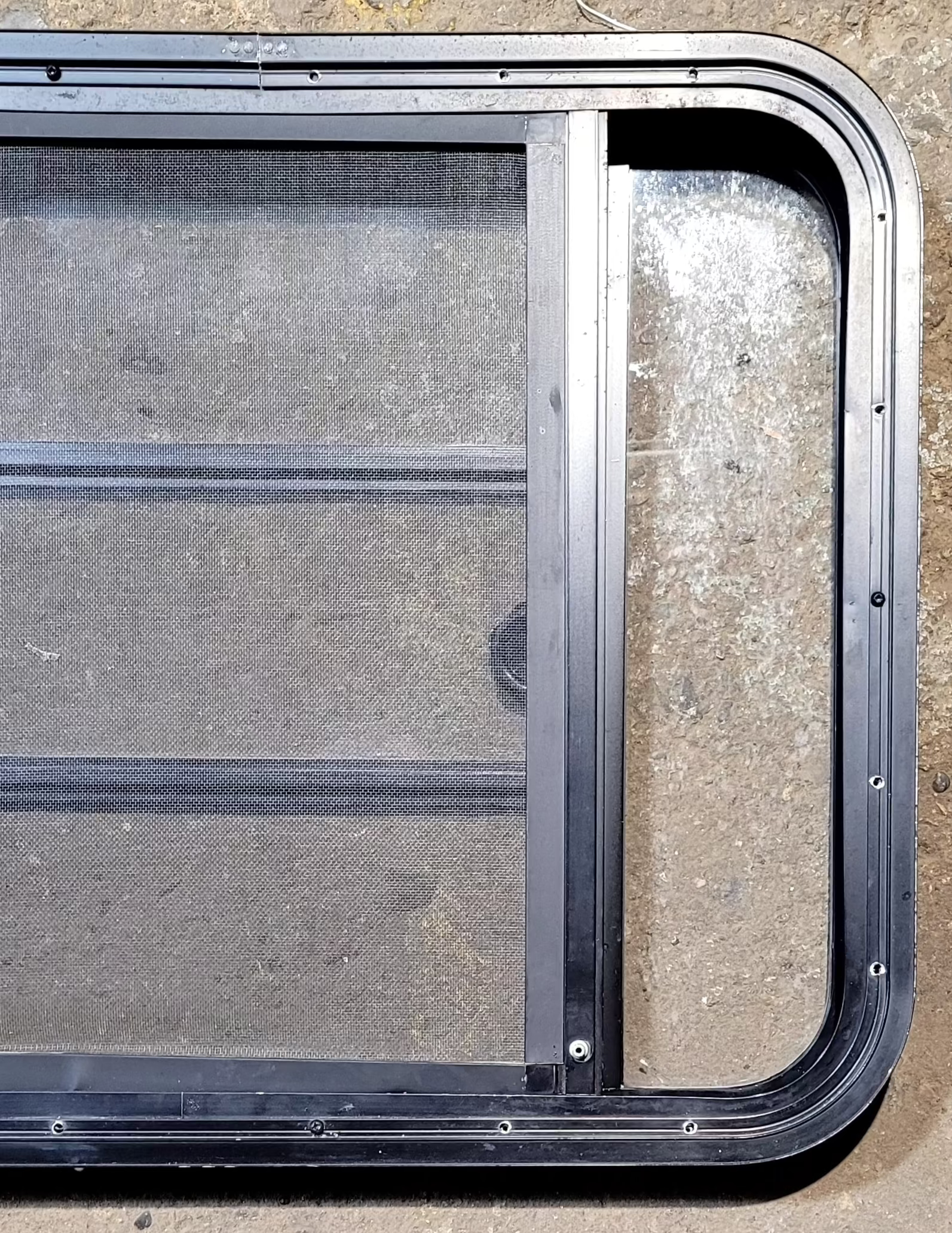 Used Black Radius Opening Window : 29 1/4