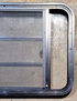 Used Black Radius Opening Window : 29 1/4" W x 22 1/4" H x 1 3/4" - Young Farts RV Parts