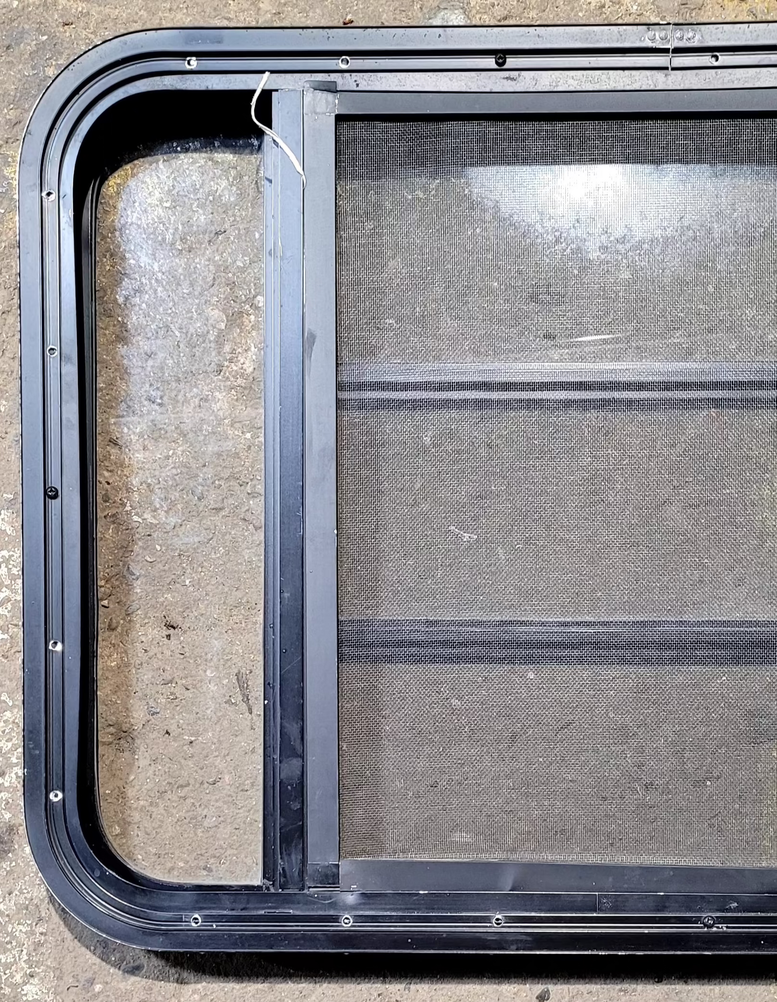 Used Black Radius Opening Window : 29 1/4