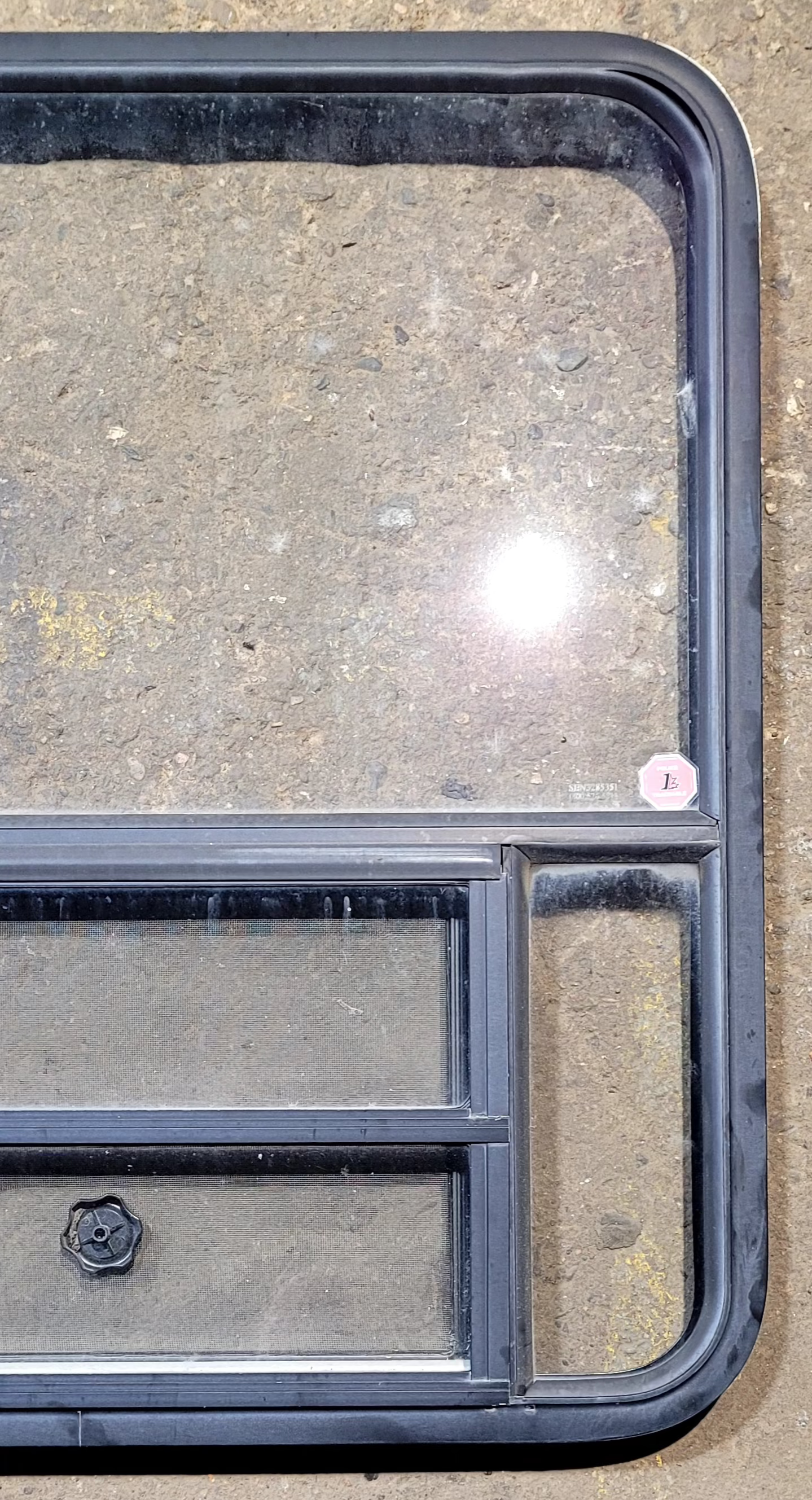 Used Black Radius Opening Window : 35 1/4