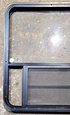 Used Black Radius Opening Window : 35 1/4" W x 36 1/4" H x 1 3/4" - Young Farts RV Parts