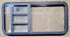 Used Black Radius Emergency Opening Window : 47 1/4" W x 22 1/4" H x 1 3/4" - Young Farts RV Parts