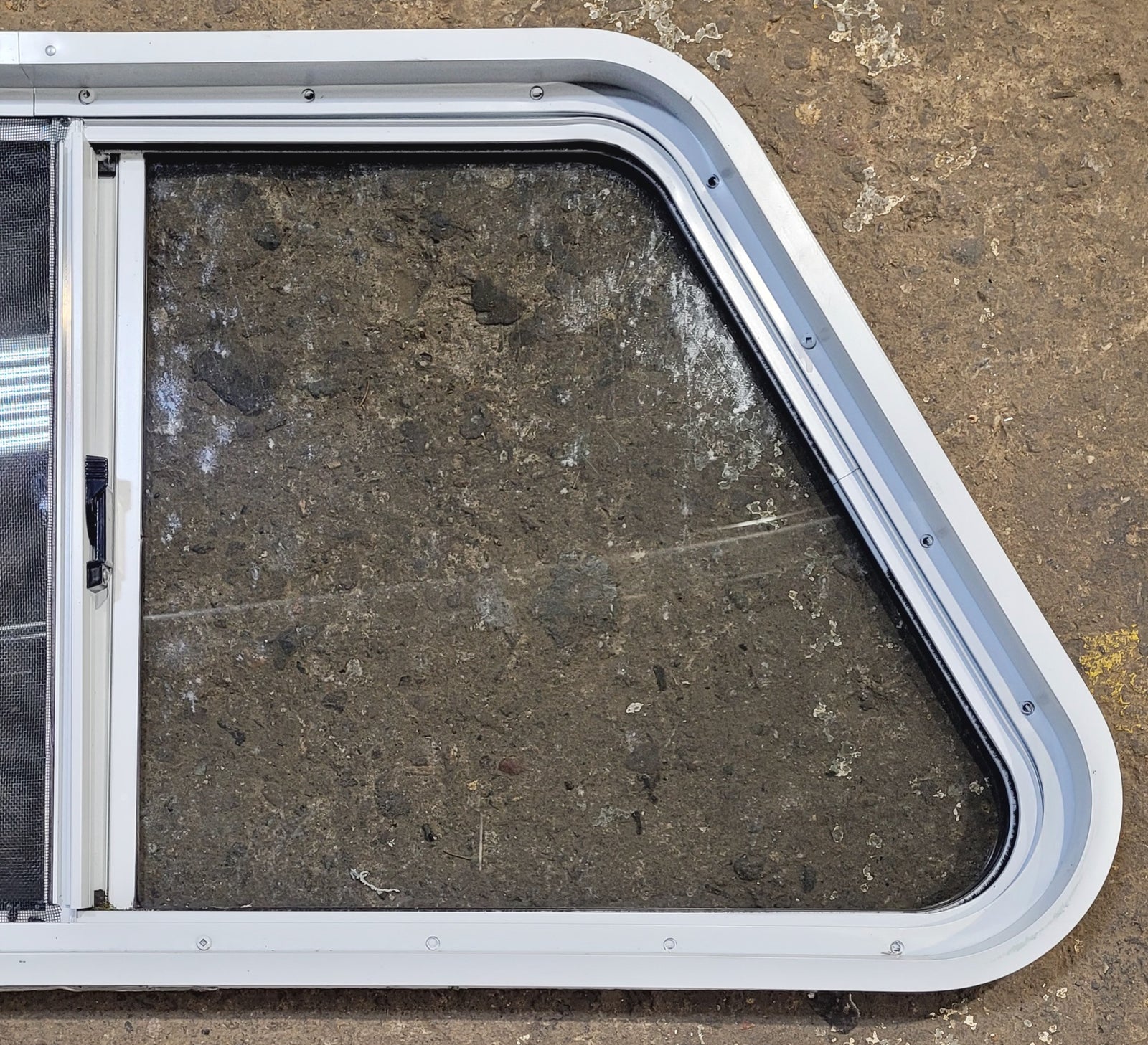 Used Slanted White Radius Opening Window : 37