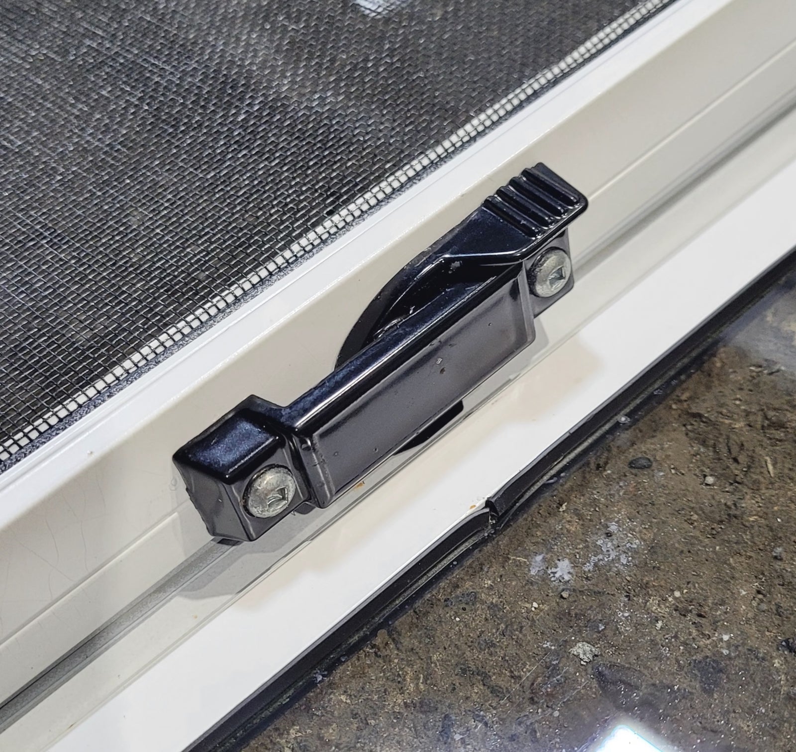 Used Slanted White Radius Opening Window : 37