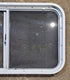 Used Slanted White Radius Opening Window : 37" W x 18 1/2" H x 1 7/8" D - Young Farts RV Parts