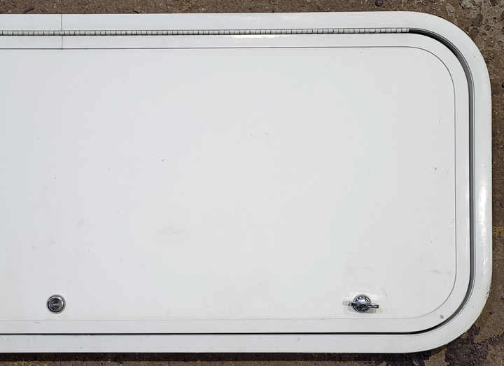 Used Radius Cornered Cargo Door 39 7/8" x 15" x 1"D - Young Farts RV Parts