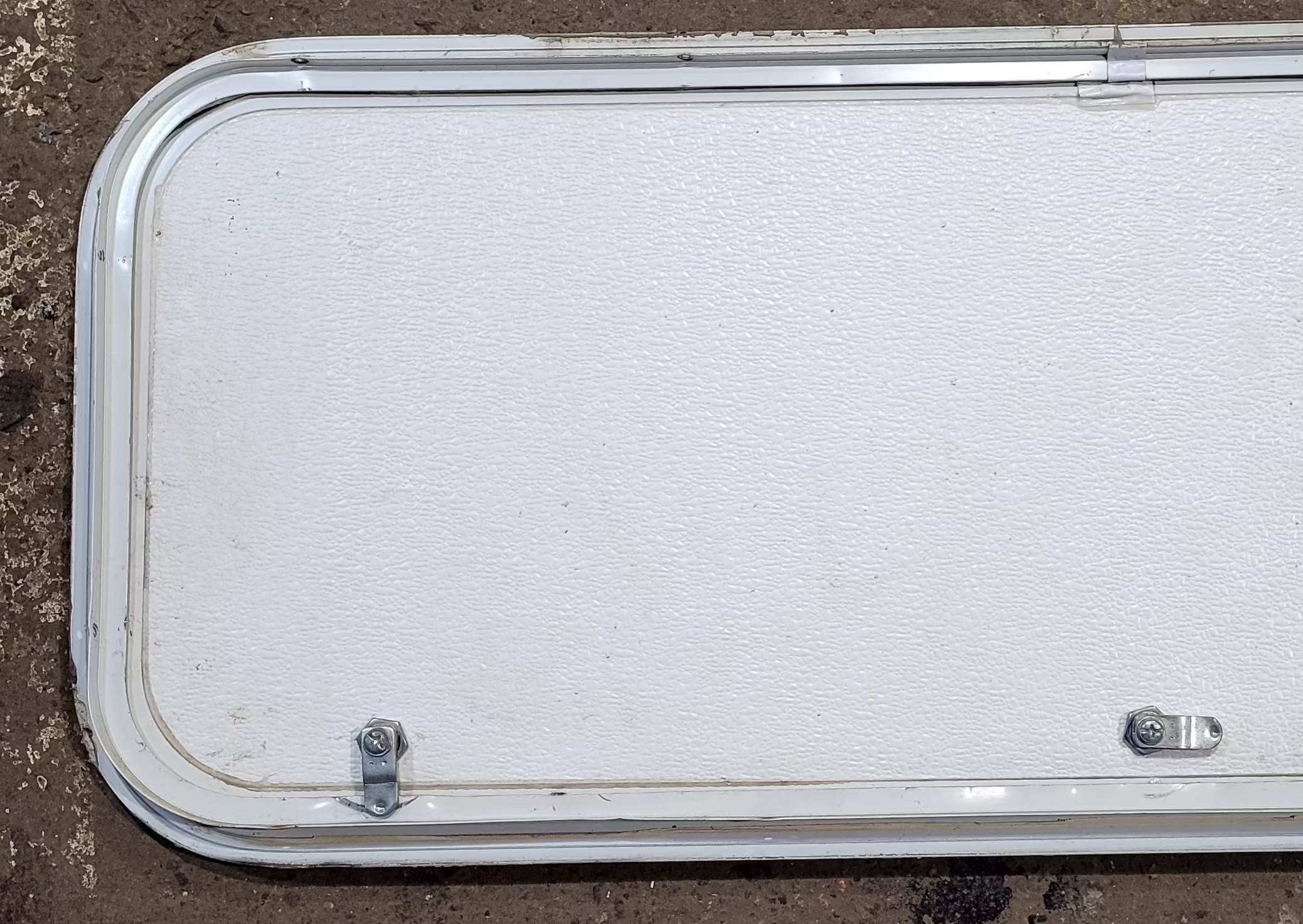 Used Radius Cornered Cargo Door 39 7/8" x 15" x 1"D - Young Farts RV Parts