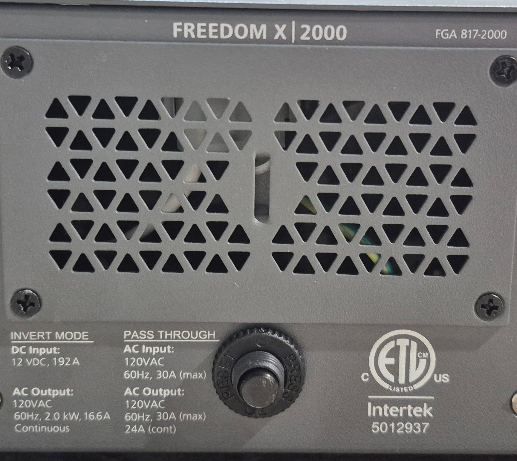 Used Xantrex Freedom Power Inverter - 817-2000