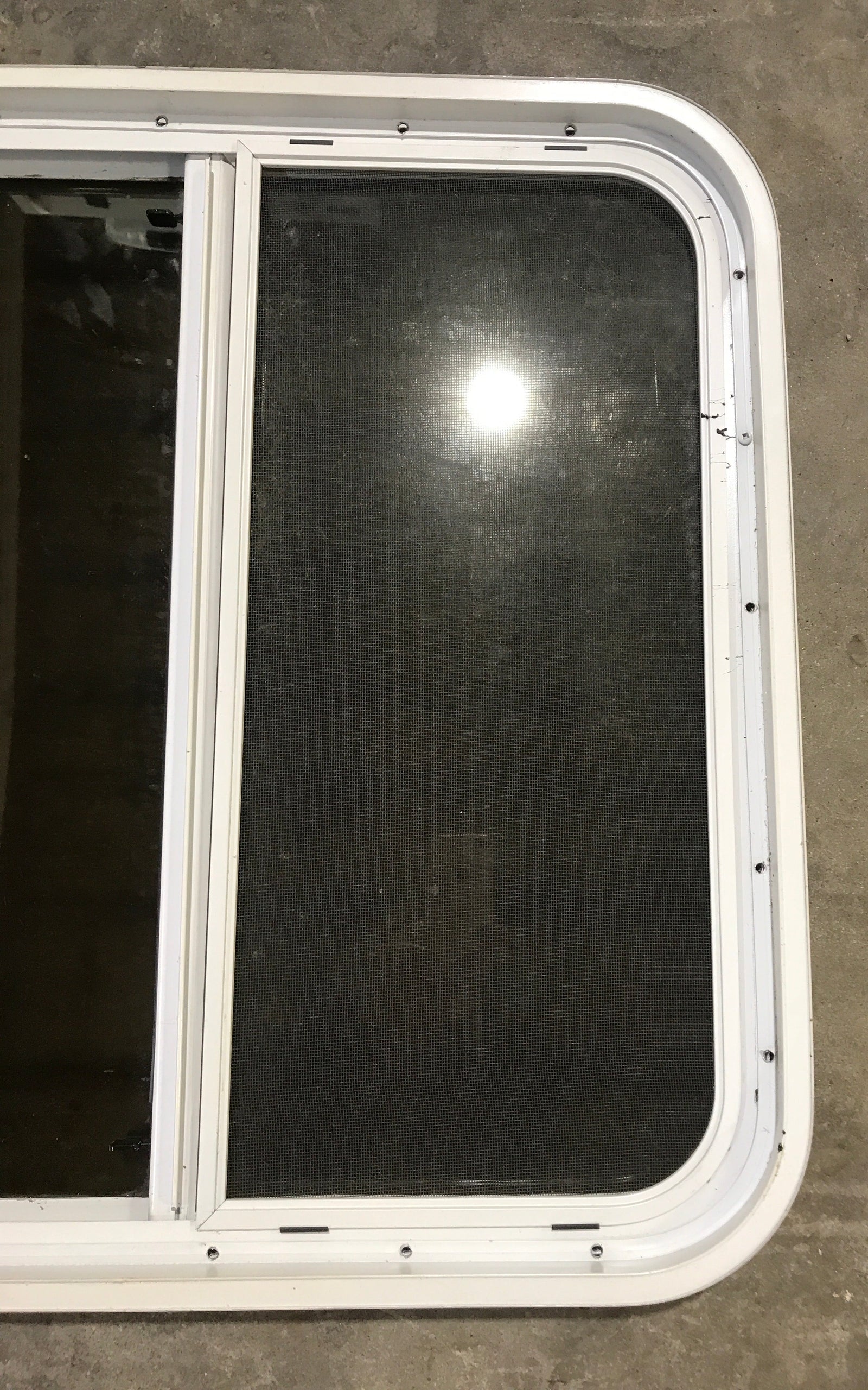 Used White Radius Opening Window : 26 1/2