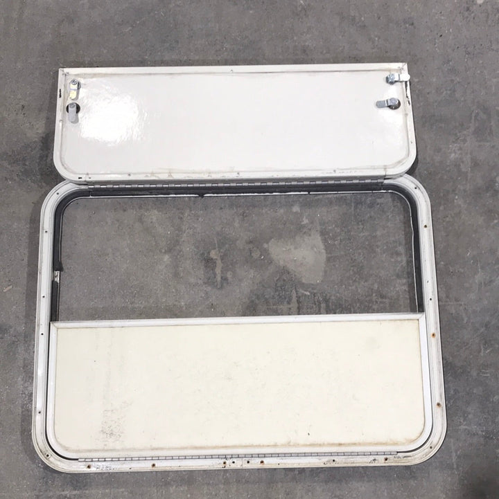 Used Radius Cornered Cargo Door 29 3/4" W x 21 3/4" H X 1" D - Young Farts RV Parts