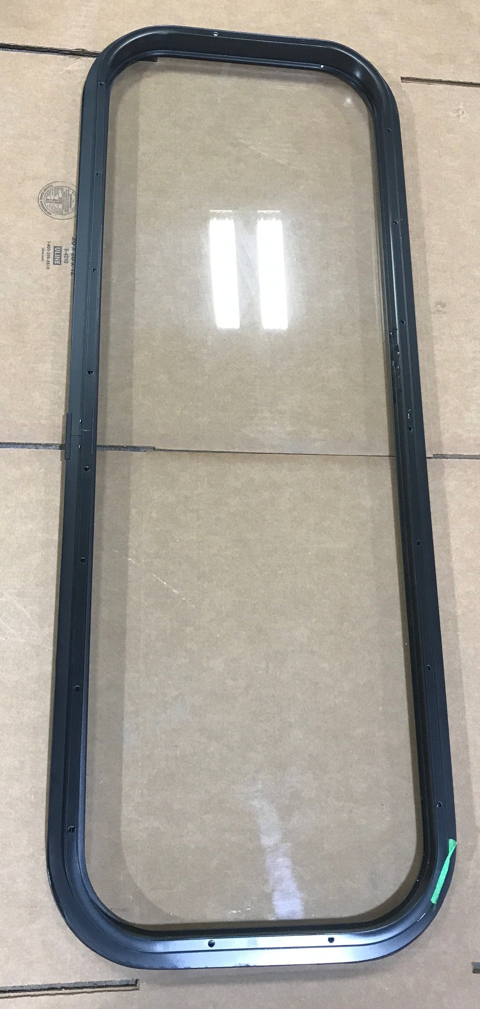 Used Black Radius Non-Opening Window : 39 1/2