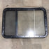 USED Black Radius Opening Window : 23" W x 33 3/4" H x 2" D - Young Farts RV Parts