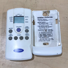 Load image into Gallery viewer, USED Carrier 71DC6E58030 - MH 040501176 Digital AC Wall Thermostat REMOTE