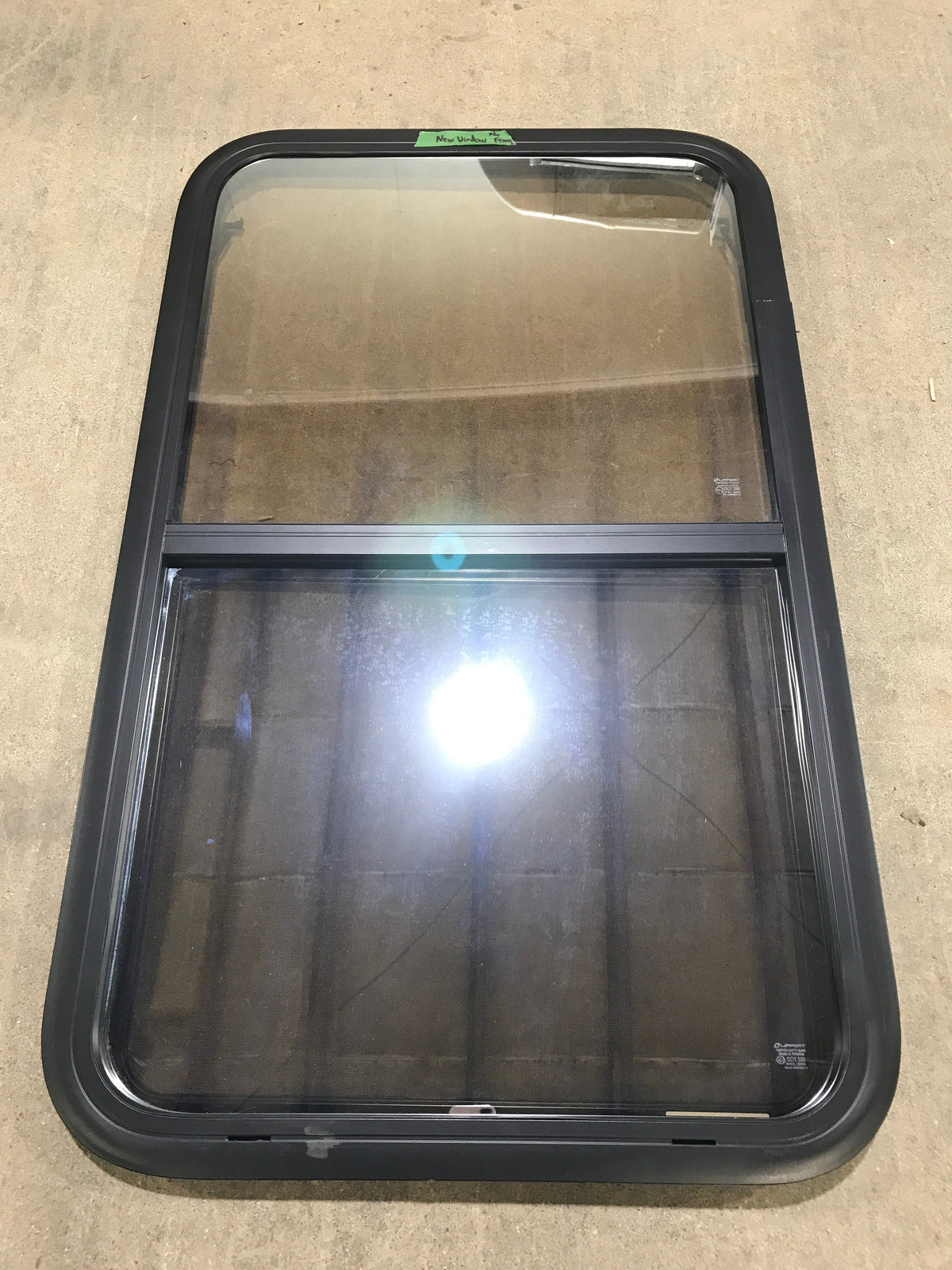 Used Black Radius Opening Window : 23 3/4