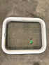 Used White Radius Non Opening Window : 17 1/2" W x 21 1/2" H x 1 1/2" D