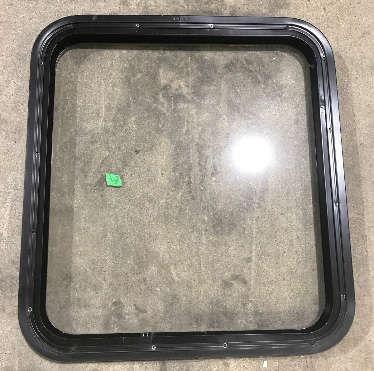 Used Black Radius Non-Opening Window : 25 1/2