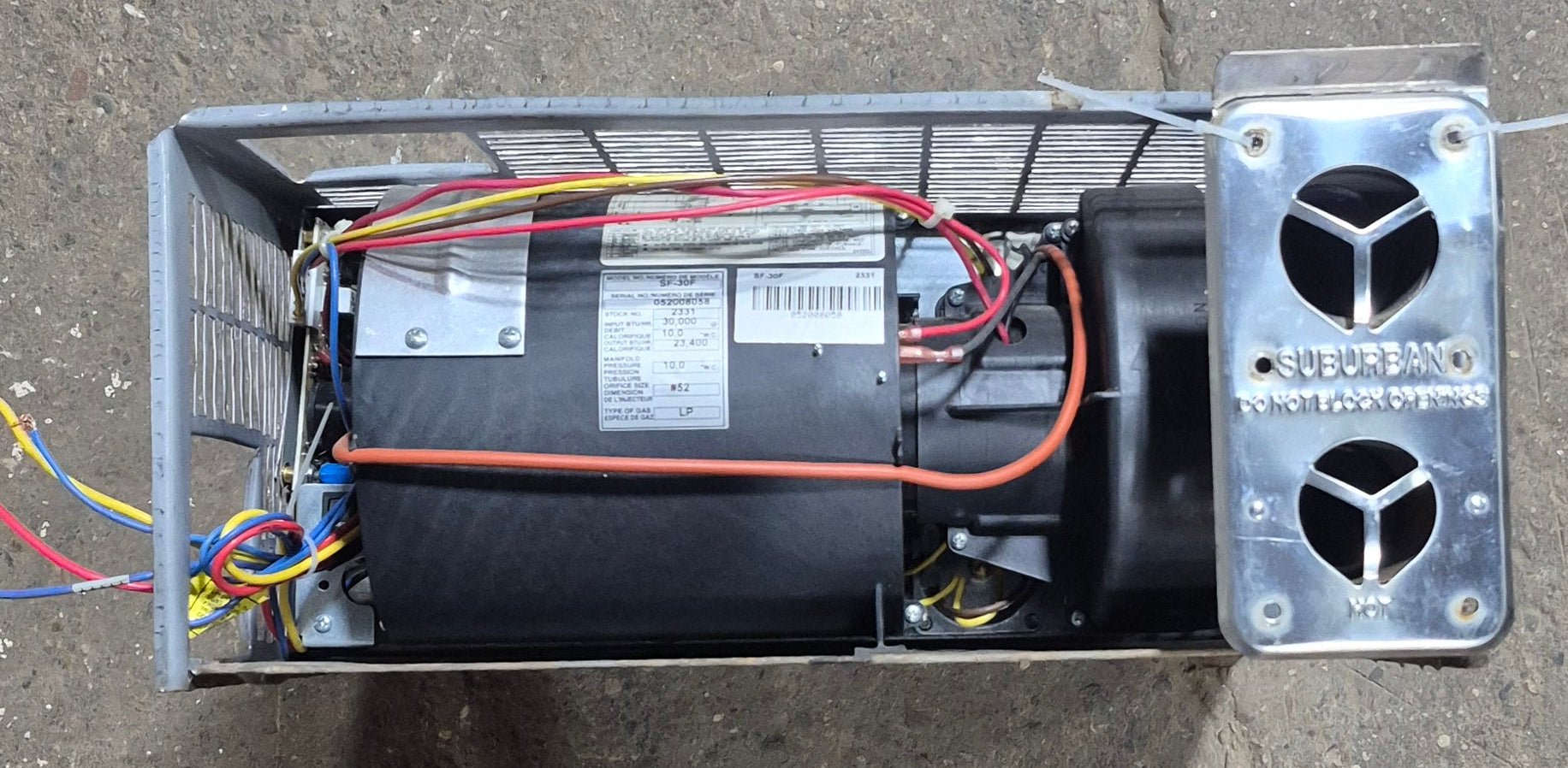 30,000 BTU USED SF-30F Suburban RV Propane Furnace - Young Farts RV Parts