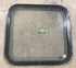 Used Black Radius Non-Opening Window : 23" W X 22" H X 2" D