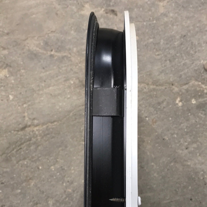 USED Black Radius Opening Window : 23 1/2" W X 14 1/2" H X 1 1/2" D - Young Farts RV Parts