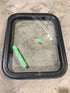 Used Black Radius Non Opening Window : 21 1/2" W X 17 1/2" H X 2" D